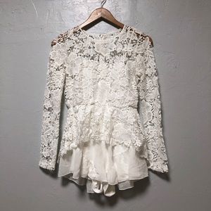 White lace romper